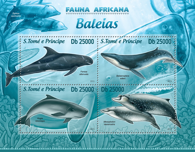 Whales - Issue of Sao Tome and Principe postage stamps