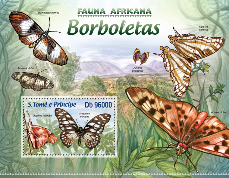 Butterflies - Issue of Sao Tome and Principe postage stamps