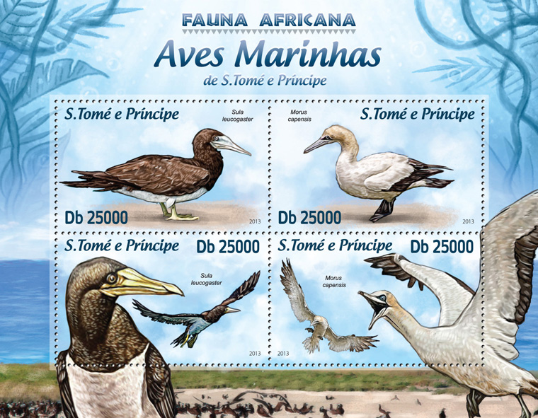 Water birds - Issue of Sao Tome and Principe postage stamps