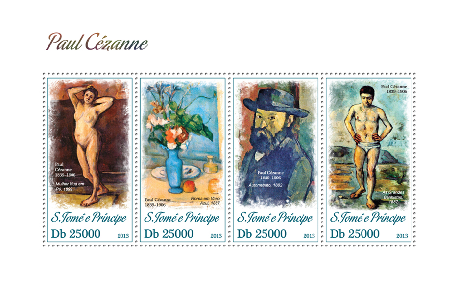 Paul Cezanne - Issue of Sao Tome and Principe postage stamps