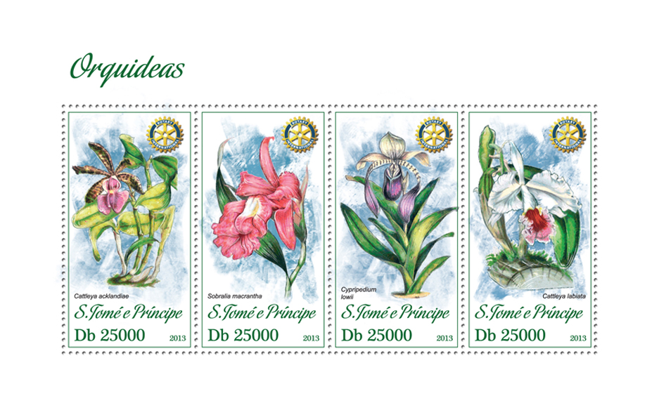 Orchids - Issue of Sao Tome and Principe postage stamps
