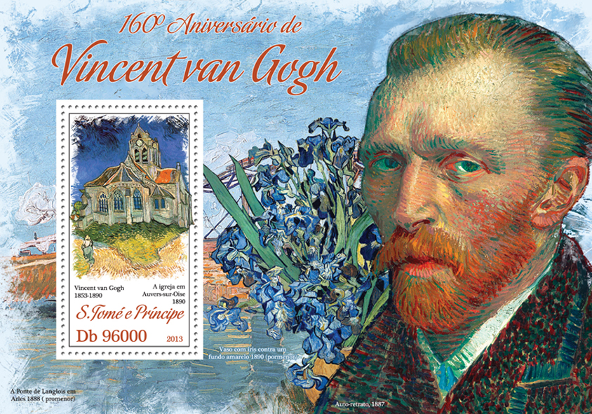 Vincent Van Gogh - Issue of Sao Tome and Principe postage stamps
