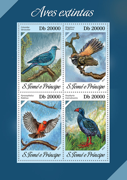 Extinct birds - Issue of Sao Tome and Principe postage stamps