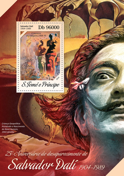 Salvador Dali  - Issue of Sao Tome and Principe postage stamps
