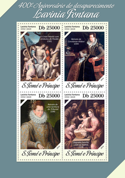 Lavinia Fontana - Issue of Sao Tome and Principe postage stamps
