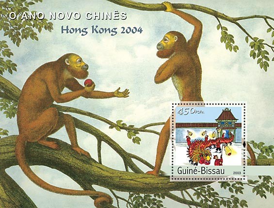 New Chinese Year & Monkeys s/s - Issue of Sao Tome and Principe postage stamps