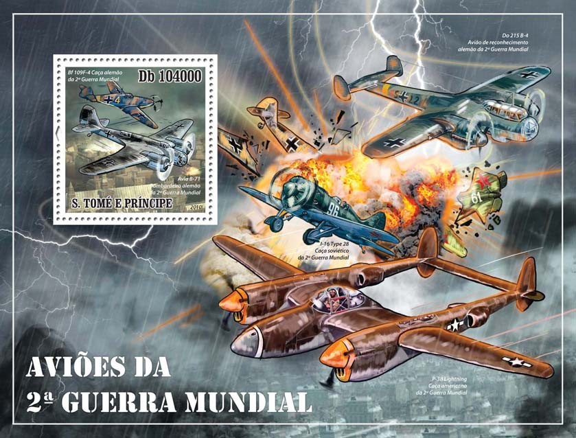Planes of  World War II - Issue of Sao Tome and Principe postage stamps