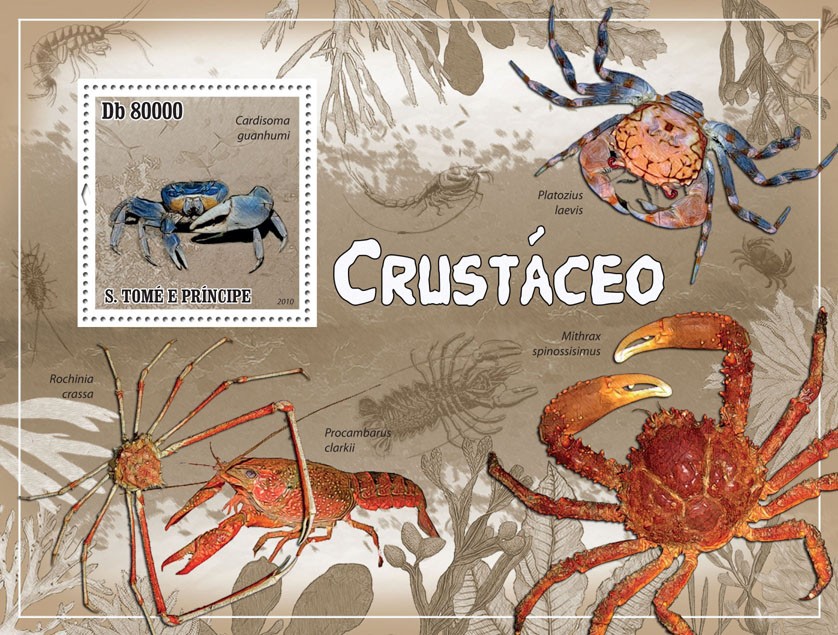Crustacean - Issue of Sao Tome and Principe postage stamps