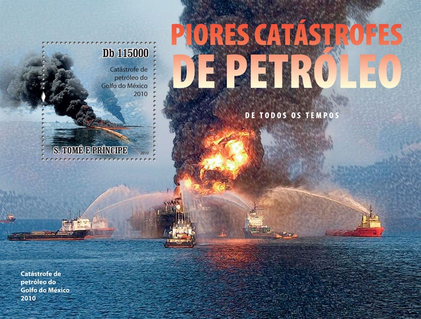 The worst Oil Disaster - Issue of Sao Tome and Principe postage stamps