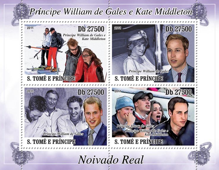 Royal Engagement - Issue of Sao Tome and Principe postage stamps