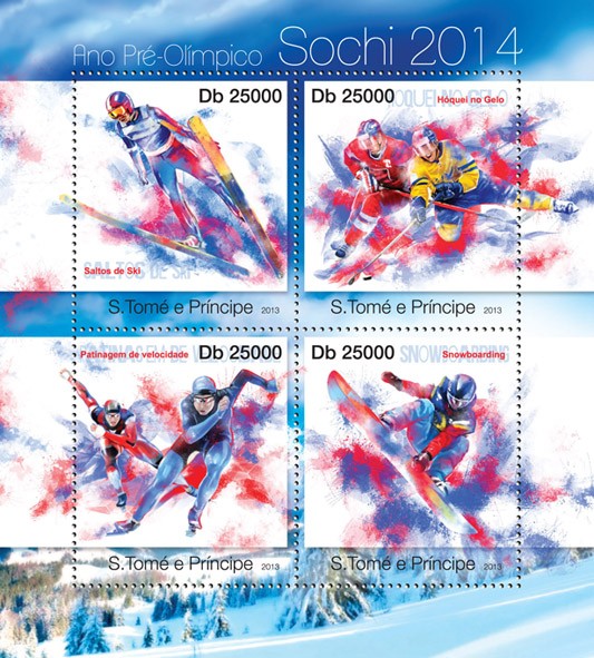 Sochi 2014 - Issue of Sao Tome and Principe postage stamps