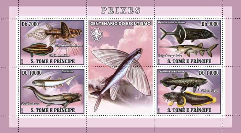 Fish - Issue of Sao Tome and Principe postage stamps