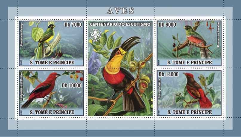 Birds I - Issue of Sao Tome and Principe postage stamps