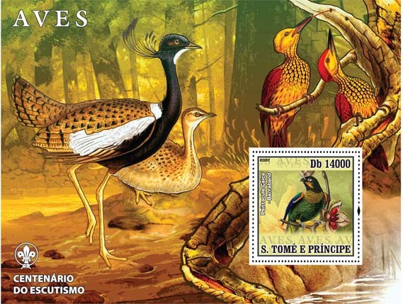 Birds I - Issue of Sao Tome and Principe postage stamps