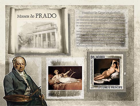 Museum Prado - F.Goya - Issue of Sao Tome and Principe postage stamps