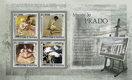 Museum Prado - Issue of Sao Tome and Principe postage stamps