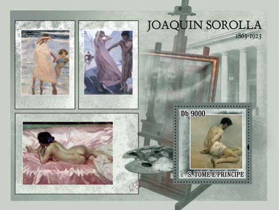 Paintings Sorolla - Issue of Sao Tome and Principe postage stamps