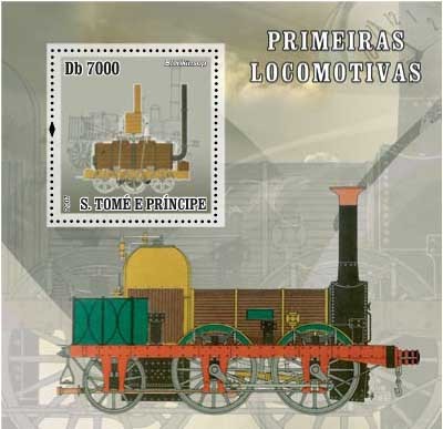 Steam Trains - Issue of Sao Tome and Principe postage stamps