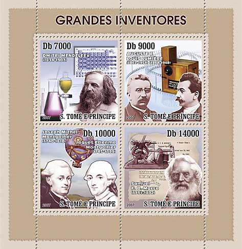 Inventors - Issue of Sao Tome and Principe postage stamps