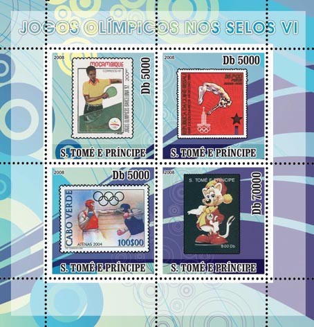 Olympic Games on Stamps VI - Issue of Sao Tome and Principe postage stamps