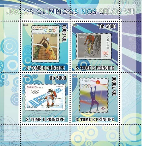 Olympic Games on Stamps VII - Issue of Sao Tome and Principe postage stamps