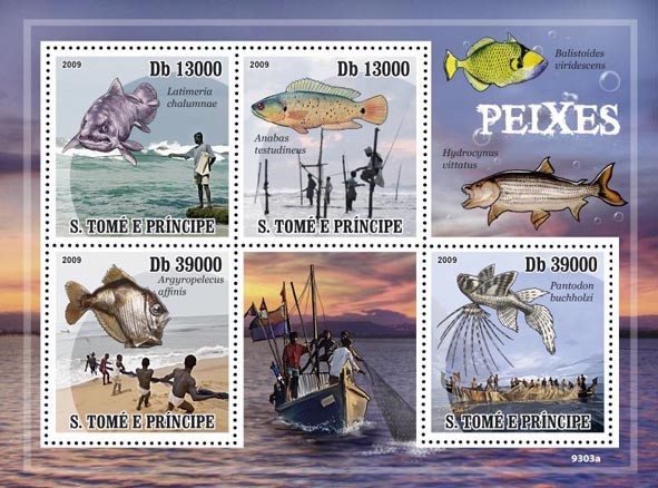 Fishes & Fishing - Issue of Sao Tome and Principe postage stamps
