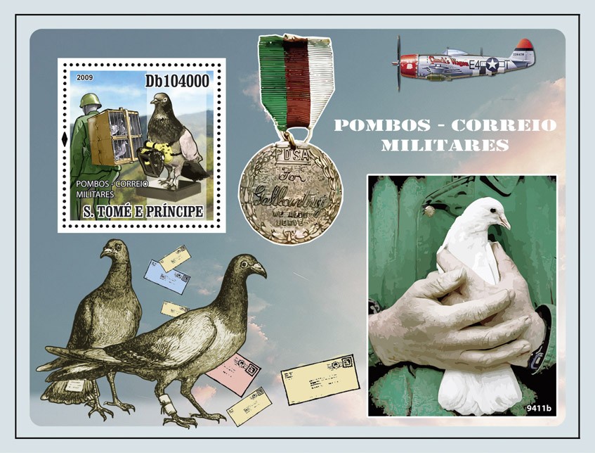 War Pigeons - Issue of Sao Tome and Principe postage stamps