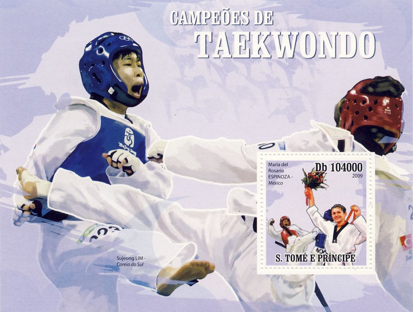 Taekwondo - Issue of Sao Tome and Principe postage stamps
