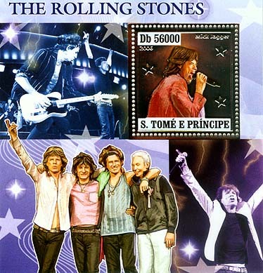 The Rolling stones  S/s 56000 - Issue of Sao Tome and Principe postage stamps