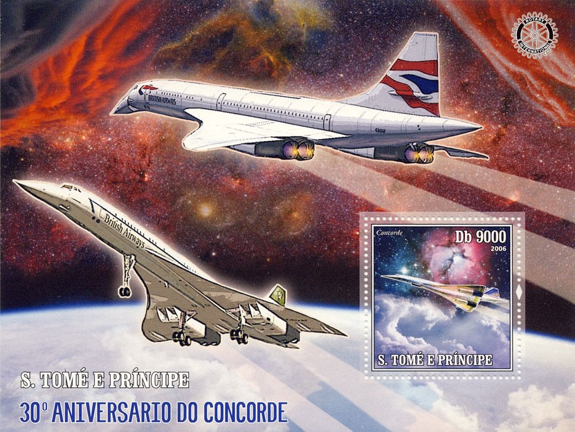 30th Anniversary of Concorde - Issue of Sao Tome and Principe postage stamps