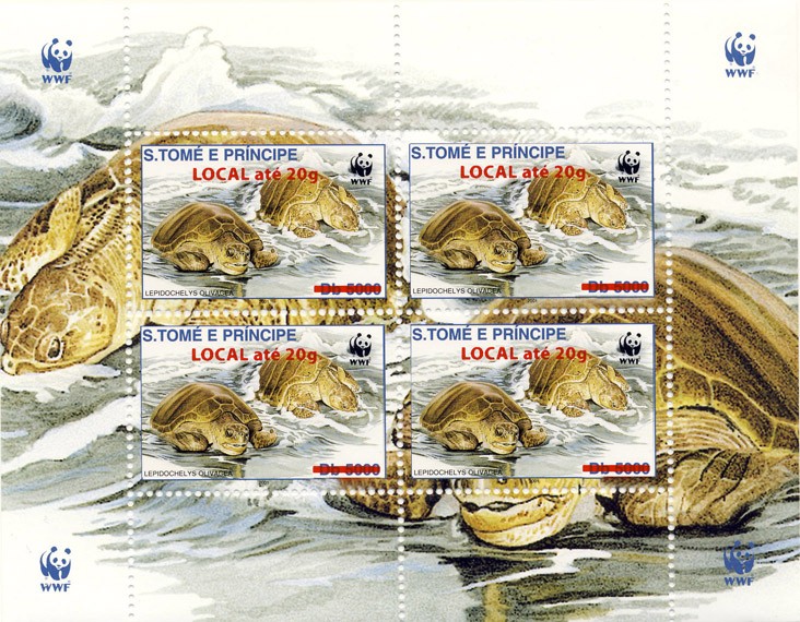 Turtles 4v - Issue of Sao Tome and Principe postage stamps