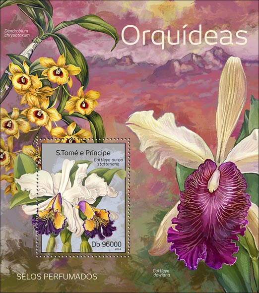 Orchids – Perfumed - Issue of Sao Tome and Principe postage stamps