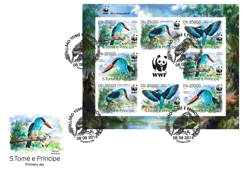 WWF – Birds (FDC imperf.) - Issue of Sao Tome and Principe postage stamps