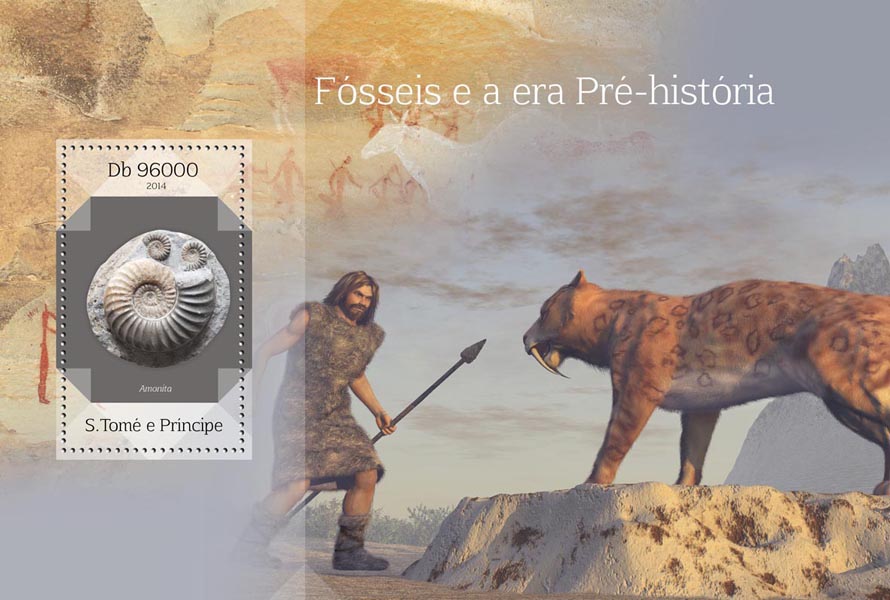 Fossils - Issue of Sao Tome and Principe postage stamps