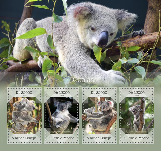 Koalas - Issue of Sao Tome and Principe postage stamps