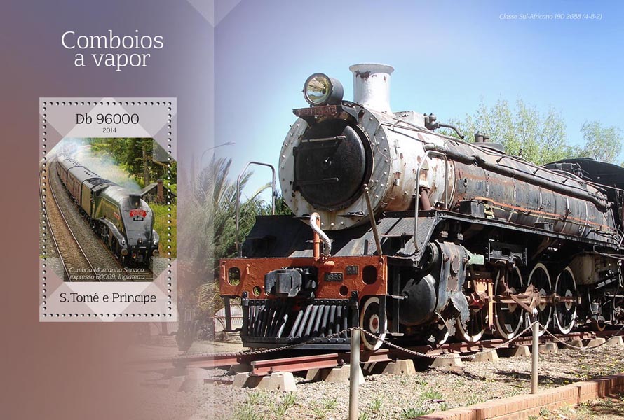 Steam trains  - Issue of Sao Tome and Principe postage stamps