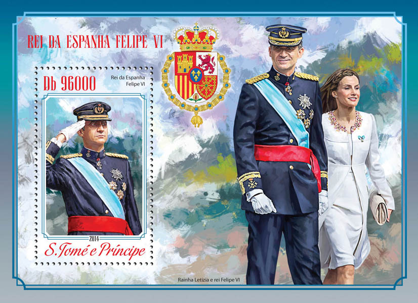 Felipe VI - Issue of Sao Tome and Principe postage stamps