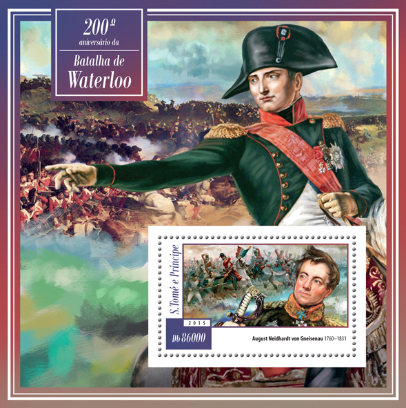 Battle of Waterloo - Issue of Sao Tome and Principe postage stamps