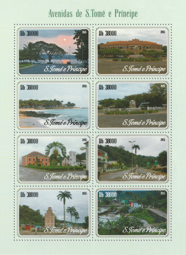 The avenues of São Tomé and Príncipe  - Issue of Sao Tome and Principe postage stamps