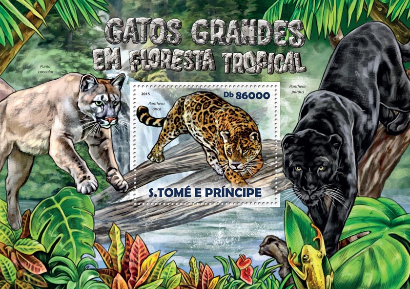 Big Cats - Issue of Sao Tome and Principe postage stamps