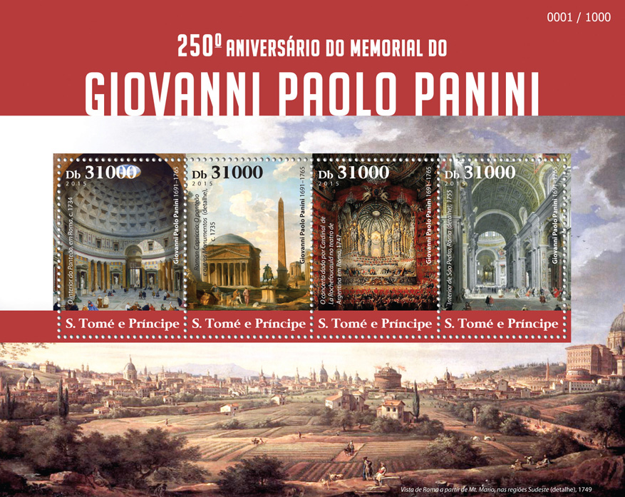 Giovani Paolo Panini  - Issue of Sao Tome and Principe postage stamps