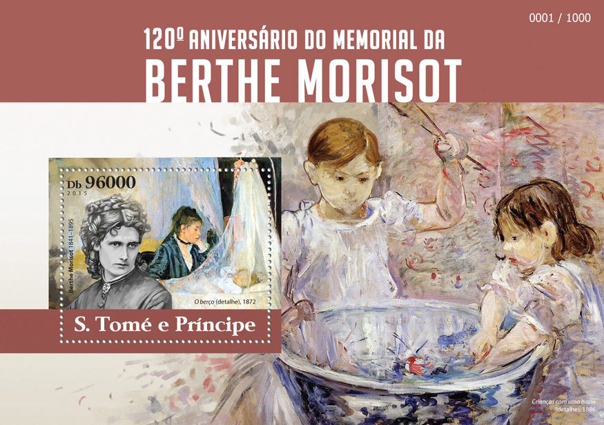 Berthe Morisot  - Issue of Sao Tome and Principe postage stamps