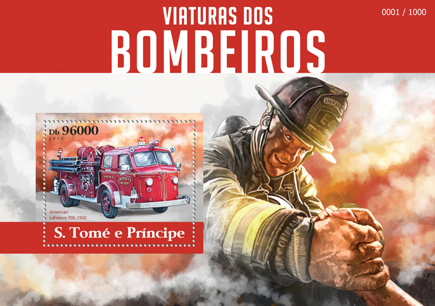 Fire engines  - Issue of Sao Tome and Principe postage stamps