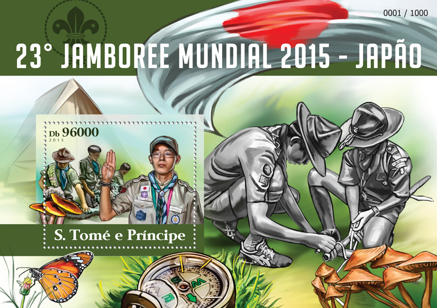 Scout - Issue of Sao Tome and Principe postage stamps