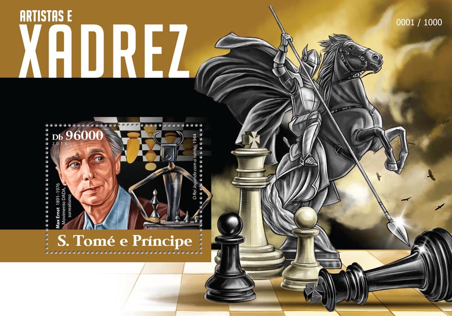 Chess in art - Issue of Sao Tome and Principe postage stamps