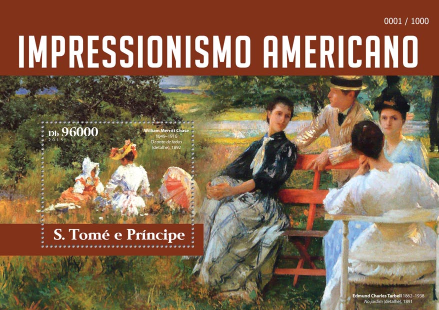 American Impressionism - Issue of Sao Tome and Principe postage stamps