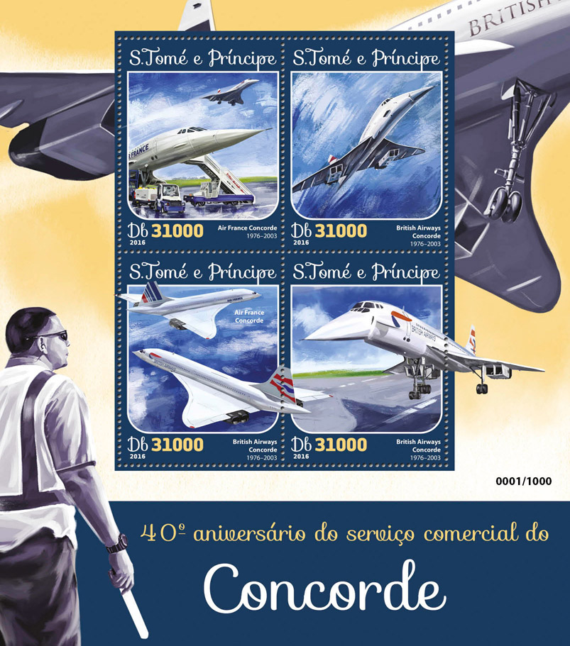 Concorde - Issue of Sao Tome and Principe postage stamps
