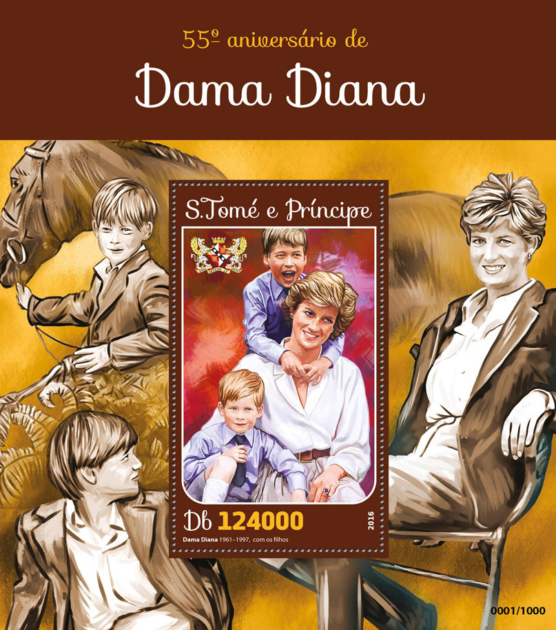 Lady Diana - Issue of Sao Tome and Principe postage stamps
