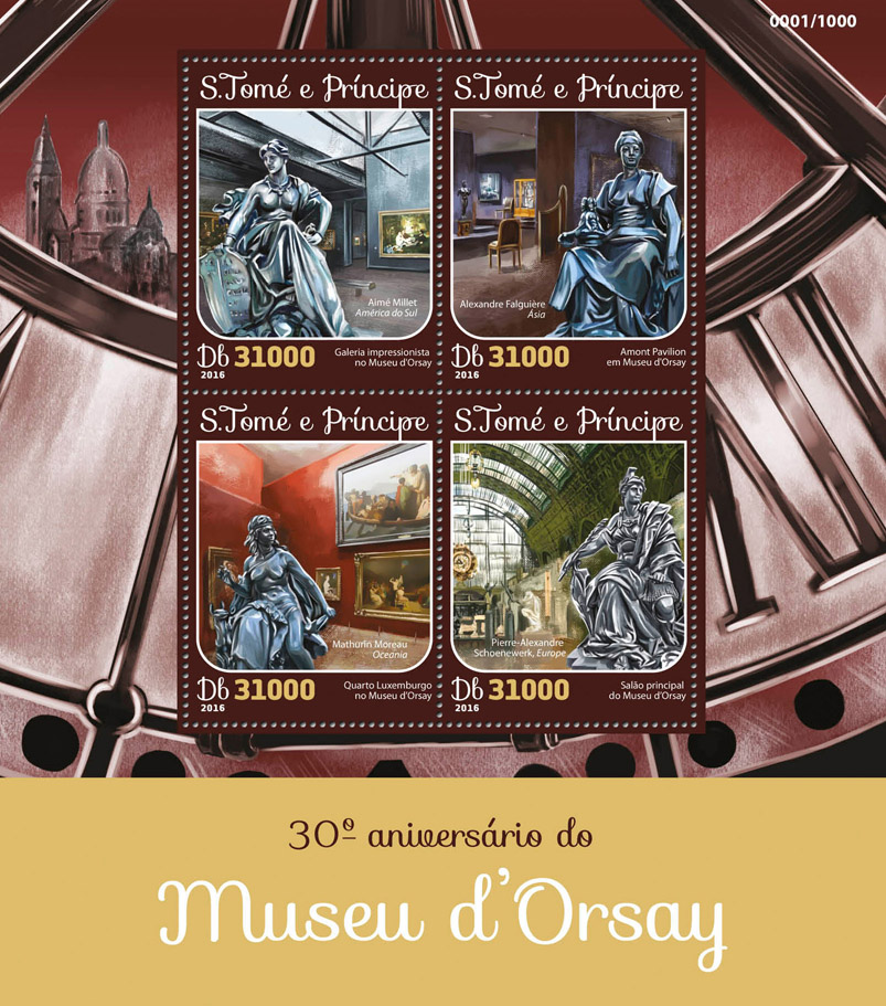 Musee d’Orsay - Issue of Sao Tome and Principe postage stamps