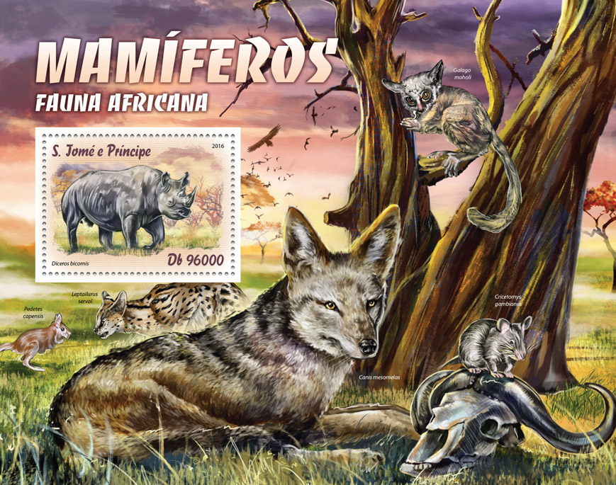 Mammals - Issue of Sao Tome and Principe postage stamps